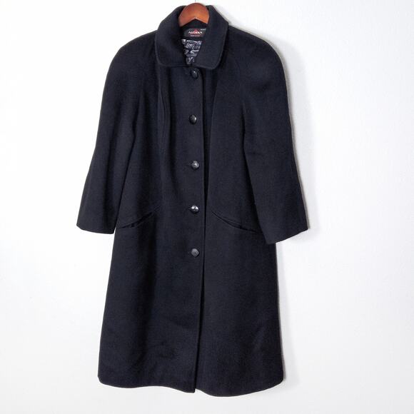 Source Unknown Jackets & Blazers - Alorna Wool Overcoat Graphic Lining Black Size L Dark Academia